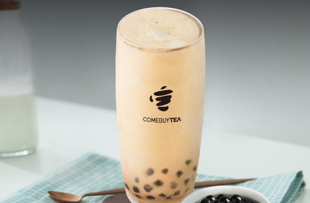 Jasmine Green Tea + Milk + Black Pearl