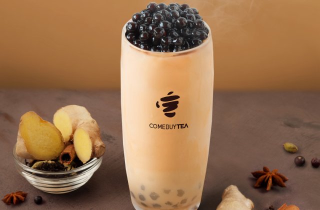 Chai Tea Latte + Black Pearl